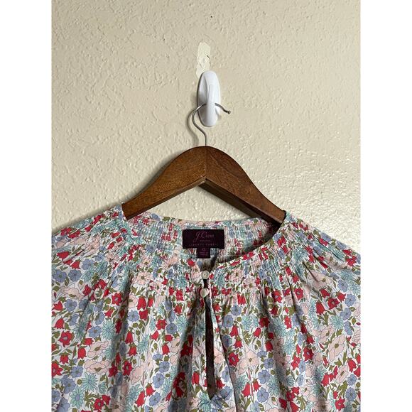 J.Crew  Liberty Fabrics Floral Cotton Blouse Top in Edenham Print  Womans 6 - Picture 10 of 11